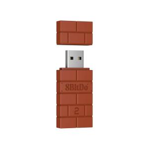 image8BitDo Wireless USB Adapter 2 for SwitchSwitch 2 Windows PC Mac ampamp Raspberry Pi Compatible with Xbox Series X ampamp S Controller Xbox One Bluetooth Controller Switch Pro and PS5 Controller BlackUSB Adapter 2 Brown