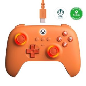 image8Bitdo Ultimate C Wired Controller for Xbox with Hall Effect Joysticks and Triggers RGB Lighting Fire Ring Compatible with Xbox Series XS Xbox One Windows 1011 Officially Licensed OrangeOrange