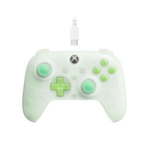 image8Bitdo Ultimate Mini Wired Controller for Xbox with RGB Lighting Fire Ring Hall Effect Joysticks and Triggers for Xbox Series XS Xbox One Windows 1011  Officially Licensed Translucent WhiteTranslucent Green
