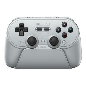 image:image8BitDo Pro 3 Bluetooth Controller for SwitchSwitch 2  TMR Joysticks Swappable ABXY Buttons Pro Back Buttons Charging Dock Hall Effect Triggers for Windows Apple SteamOS Android  PurpleGray